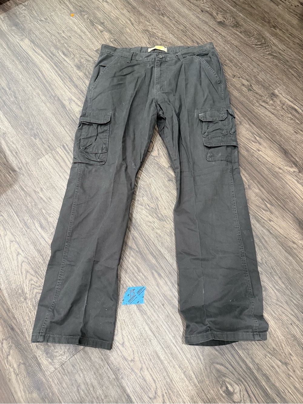 Men's Black Cargo Pants - Classic Utility Style 36x32
